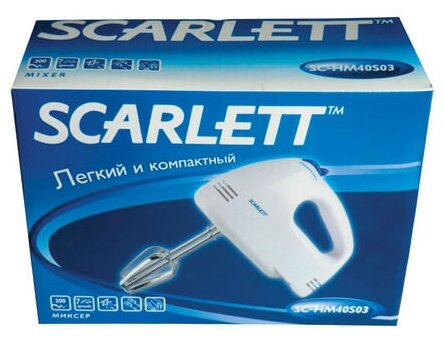 Миксер Scarlett SC-HM40S03, белый - фотография № 18