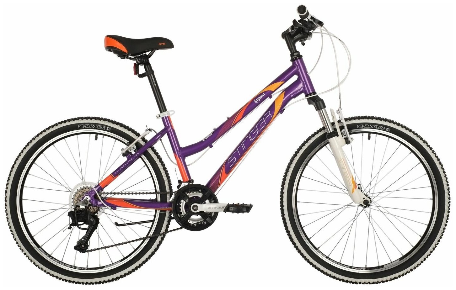 Подростковый горный (MTB) велосипед Stinger Laguna 24 (2019) рама 12" Фиолетовый