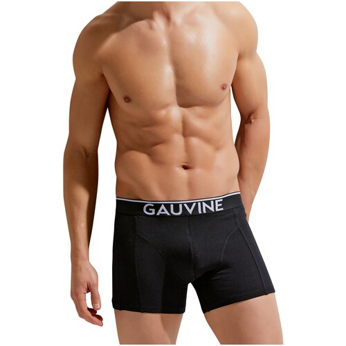 Мужские трусы боксеры черные GAUVINE 3011 XXL (52)