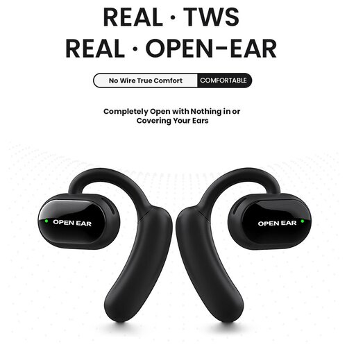 Наушники TWS с открытым ушным каналом и сенсорным управлением Zdk Openear Unison Черные 449000₽