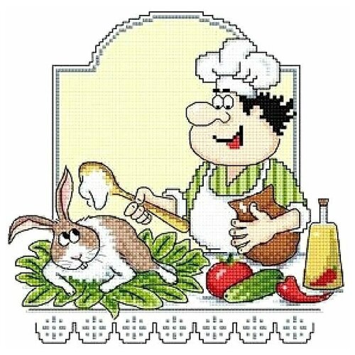 Набор для вышивания Сделано с любовью Кролик со сметаной 21x21 см, Мужчины Еда Люди набор для вышивания сделано с любовью заяц с грибами 21x21 см мужчины еда люди