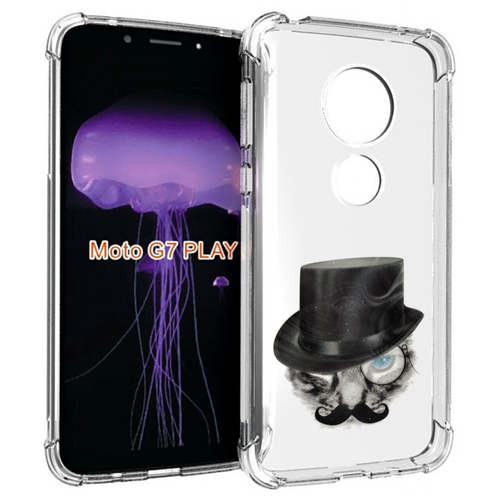 Чехол MyPads интелегентный кот для Motorola Moto G7 Play задняя-панель-накладка-бампер