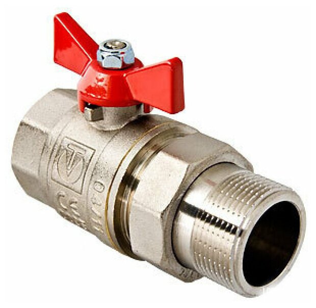 фото Кран шаровой американка VALTEC BASE 3/4" с полусгоном, резьба внутренняя/наружная