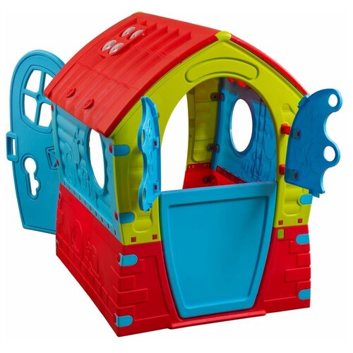 Игровой домик PalPlay Лилипут - зеленый, красный, голубой