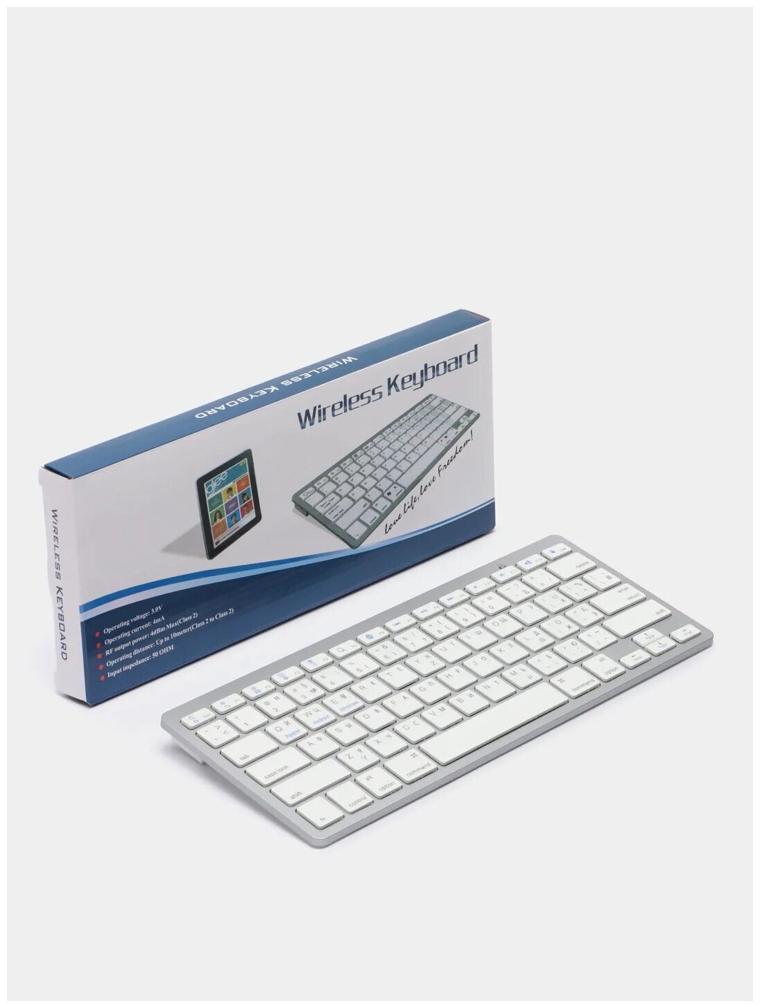 Беспроводная клавиатура Wireless Keyboard BK3001 Белый