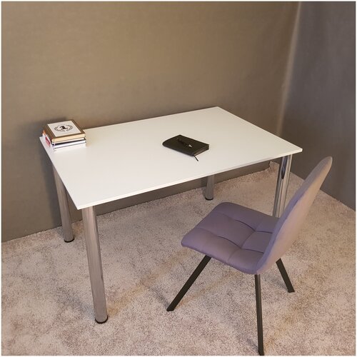 Письменный стол 90*60 см Хром ножки. 22 мм столешница ЛДСП Компьютерный Офисный Рабочий