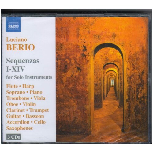 Berio - Sequenzas I-XIV (Complete) - < Naxos CD EU (Компакт-диск 3шт) luciano avant-garde