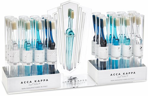 Зубная щетка Acca Kappa с нейлоновой щетиной средней жесткости (цвет Turquoise)