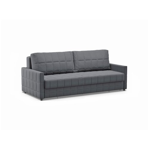 Диван Дублин пантограф пружинный серый микровелюр ширина 221 см спальное место 160х200 см