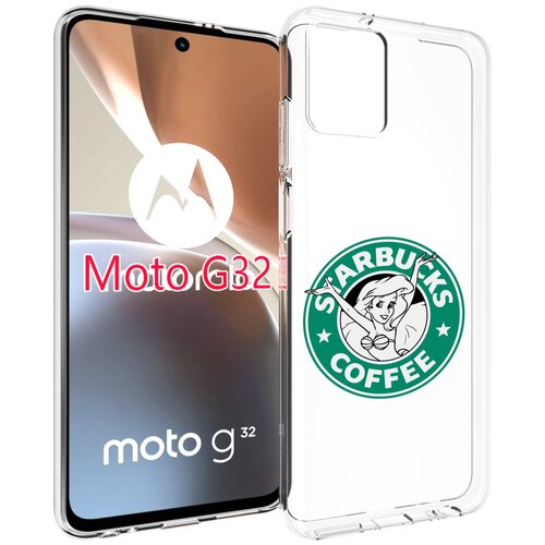 Чехол MyPads старбакс-кофее для Motorola Moto G32 задняя-панель-накладка-бампер