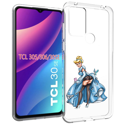 Чехол MyPads девушка-в-платье-красивая женский для TCL 30SE / TCL 305 / TCL 306 / TCL 30E задняя-панель-накладка-бампер чехол mypads красивая девушка с синими волосами женский для tcl 30se tcl 305 tcl 306 tcl 30e задняя панель накладка бампер