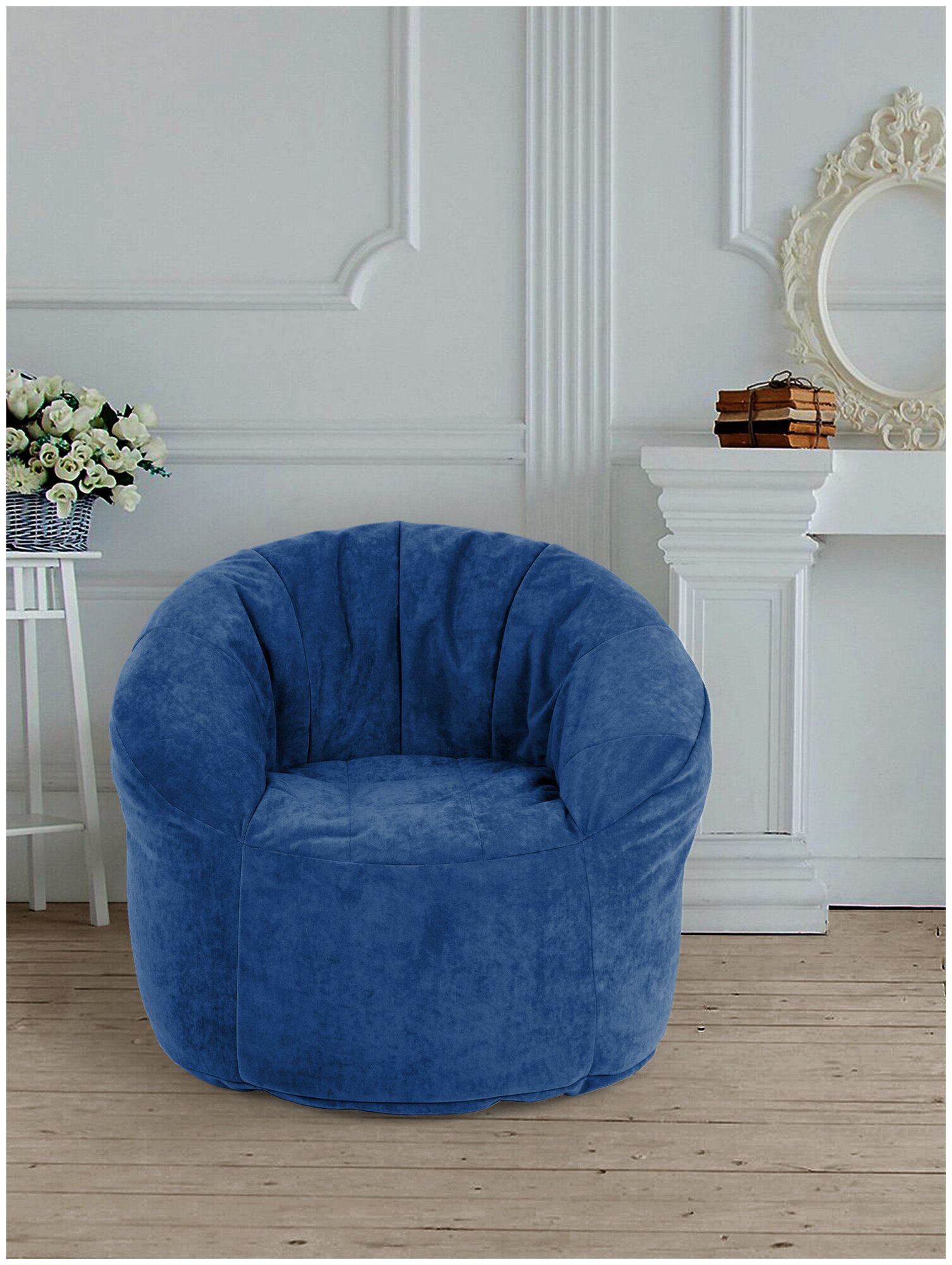 Кресло "Шелл" синий велюр V26 Австралия (UmLoft) - фотография № 2
