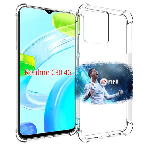 Чехол MyPads FiFA логотип для Realme C30 4G / Narzo 50i Prime задняя-панель-накладка-бампер