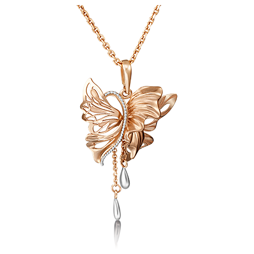 фото Platina подвеска «бабочка» из комбинированного золота