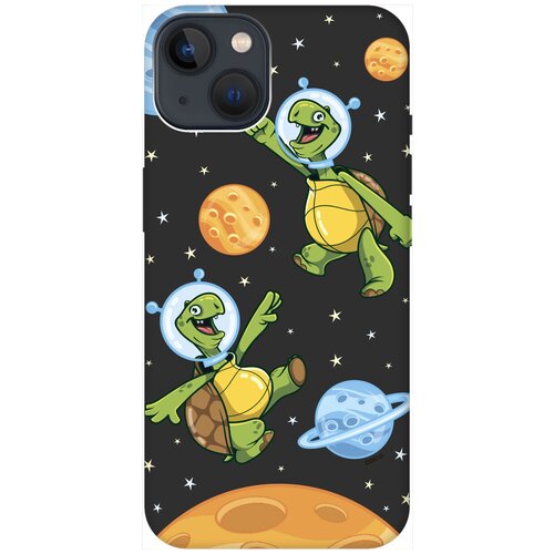 Силиконовый чехол на Apple iPhone 14 / Эпл Айфон 14 с рисунком CosmoTurtles Soft Touch черный силиконовый чехол на apple iphone 14 эпл айфон 14 с рисунком tennis soft touch черный