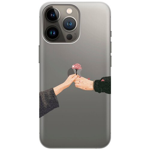 Силиконовый чехол на Apple iPhone 14 Pro Max / Эпл Айфон 14 Про Макс с рисунком Hands силиконовый чехол на apple iphone 14 pro эпл айфон 14 про с рисунком lovers hands