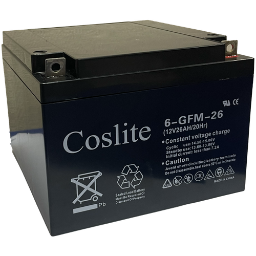 Аккумуляторная батарея Coslite 6-GFM-26 А·ч (12V26Ah) комплект из 2 штук