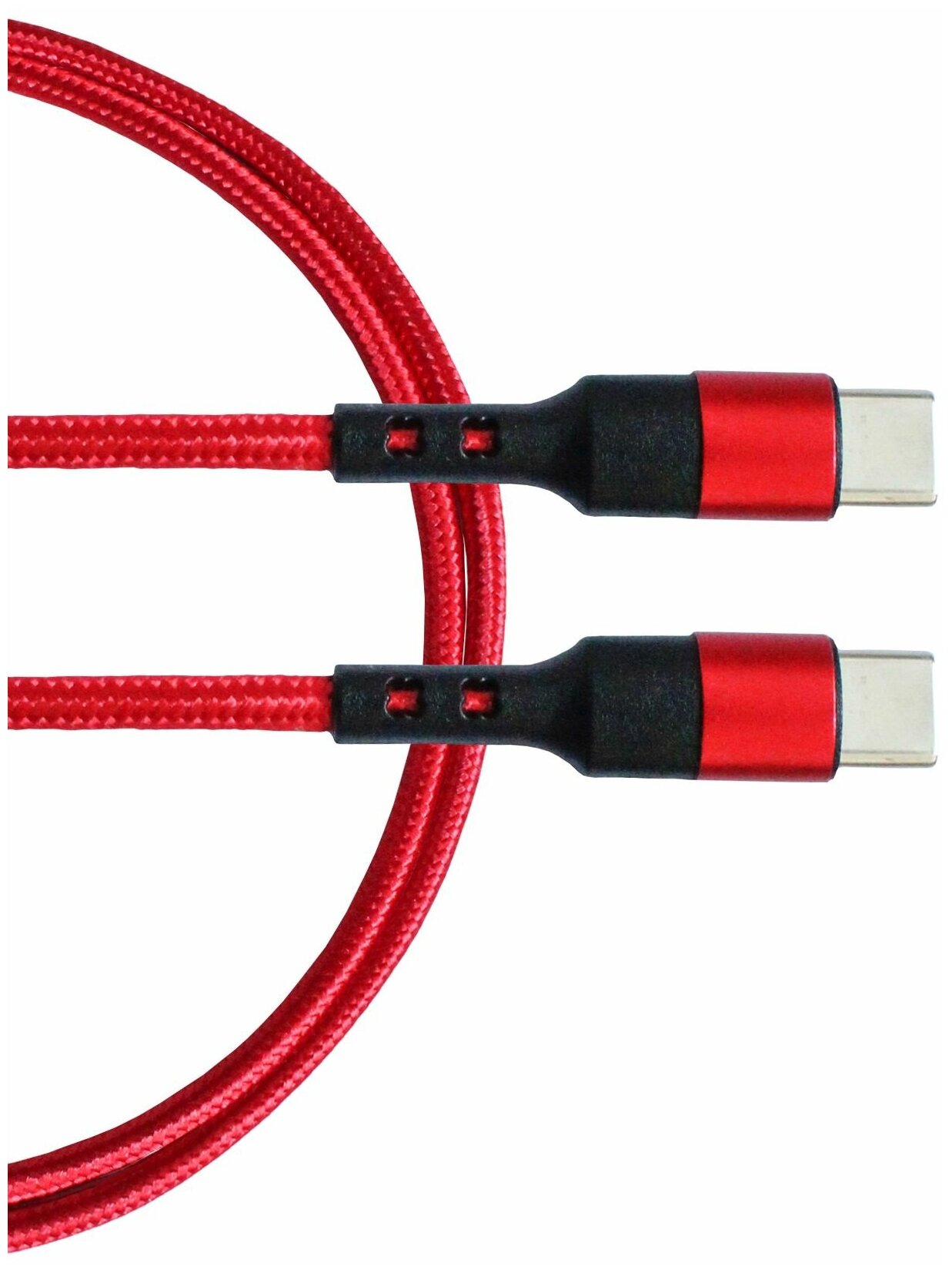 Кабель для быстрой зарядки Type-C/Type-C, кабель для Samsung, Xiaomi быстрая зарядка, 1 метр, красный — фото 1