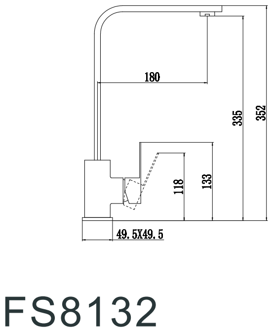 Смеситель для кухни раковины мойки кран сантехника FS8132H - фотография № 5