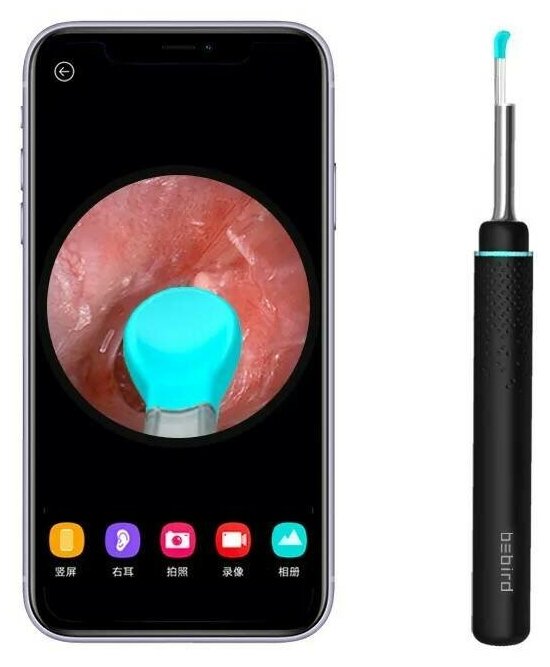 Умная ушная палочка Bebird Smart Visual Spoon Ear Stick R1 Black - фотография № 6