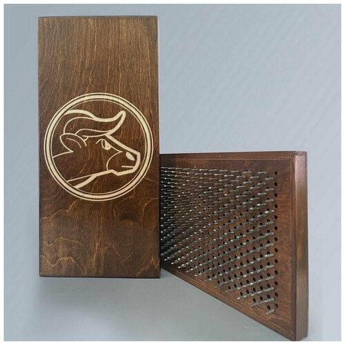 фото Доска садху с динамическими гвоздями, шаг 10мм, цвет венге модель знак зодиака - 7 сила души и тела