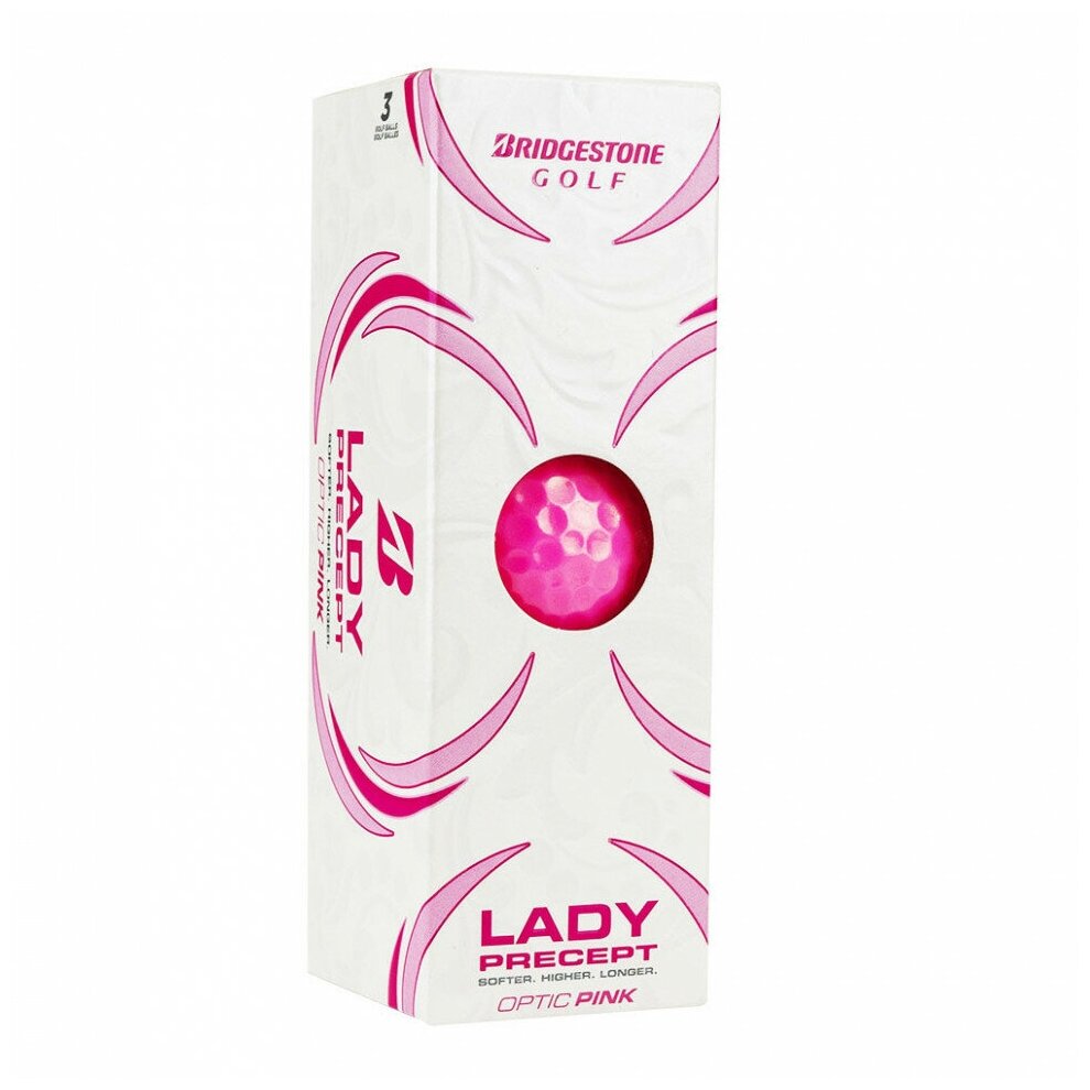 Мяч для гольфа Bridgestone Lady Precept BGB1LPX, упак. 3шт., розовый - фотография № 1