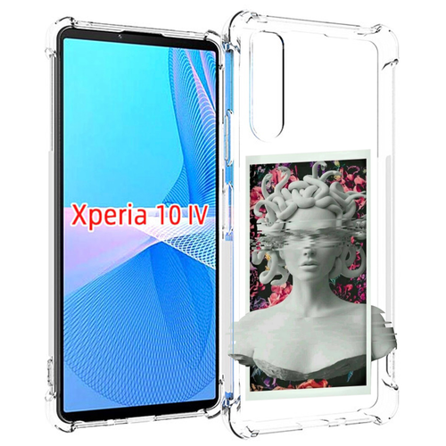 Чехол MyPads статуя-медузы для Sony Xperia 10 IV (10-4) задняя-панель-накладка-бампер