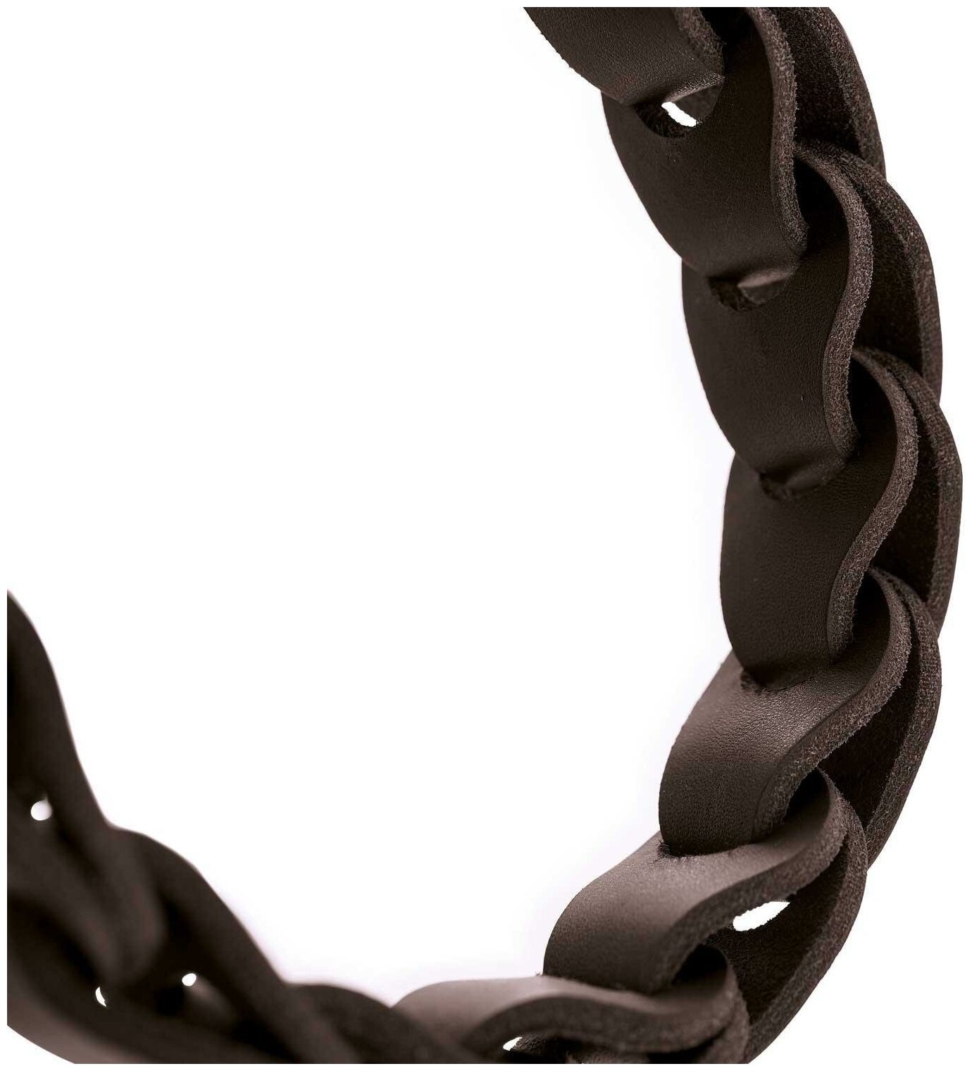 Hunter ошейник кожаный Solid Education Chain (34-42 см., Коричневый) - фото №8