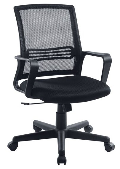 Кресло офисное Helmi HL-M07 "Comfort", ткань, спинка сетка черная/сиденье TW черная, механизм качания