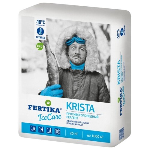 Противогололедный реагент FERTIKA IceCare Krista 10 л 10 кг мешок