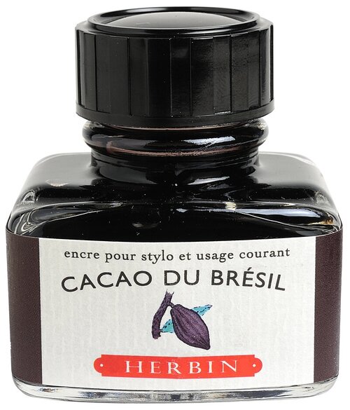 Чернила Herbin Cacao du Brésil для перьевых ручек, серо-коричневый, 30 мл