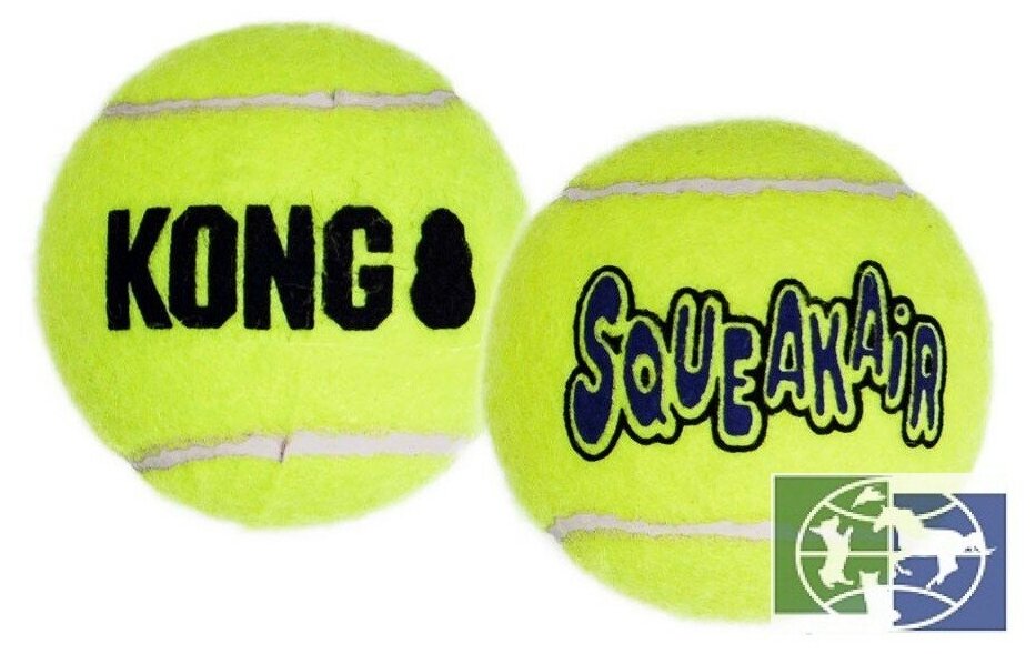 Игрушка для собак KONG "Теннисный мяч" оч.мален.4 см 3ШТ упаковка - фотография № 6