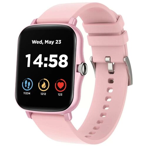 smart watch 1 3inches tft full touch screen zinic plastic body ip67 waterproof multi sport mode compatibility with ios and android silver body w CANYON Smart watch, 1.69inches TFT full touch screen, Zinic+plastic body, IP67 waterproof, multi-sport mode, compatibility with iOS and android, Pink