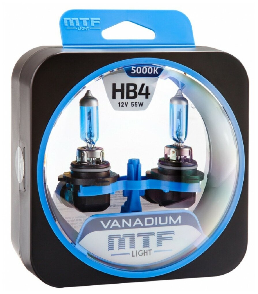 Лампа галогеновая "MTF Light" Vanadium HB4, 12В, 55 Вт