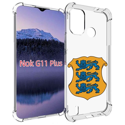 Чехол MyPads герб-эстонии для Nokia G11 Plus задняя-панель-накладка-бампер чехол mypads герб чечня для nokia g11 plus задняя панель накладка бампер