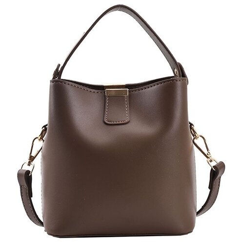 Сумка  ведро  повседневная, коричневый