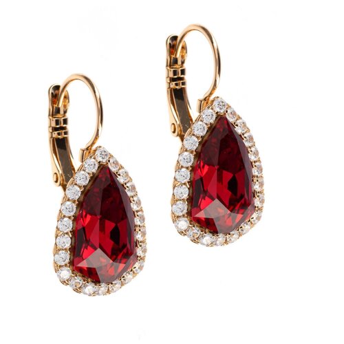 фото Серьги xuping jewelry, бижутерный сплав, кристалл, красный