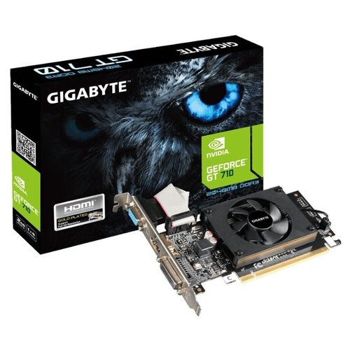 Видеокарта GIGABYTE NVIDIA GeForce GT 710 2 Гб DDR3 64 бит (GV-N710D3-2GL)