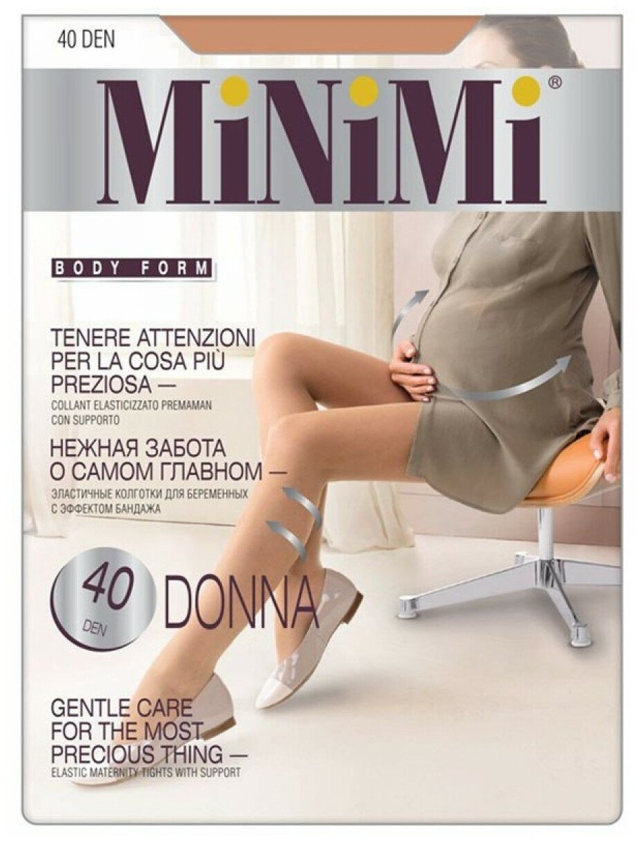 Колготки MiNiMi DONNA 40 размер 4/L, nero (Черный)