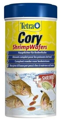 TetraCory Shrimp Wafers корм-пластинки с добавлением креветок для сомиков-коридорасов 100 мл - фотография № 5