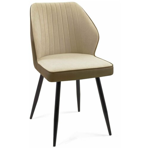 Стул DikLine 222 велюр V02/к/з STONE, ножки черные