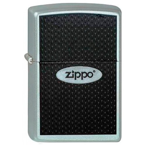 Оригинальная бензиновая зажигалка ZIPPO Classic 205 Zippo Oval с покрытием Satin Chrome