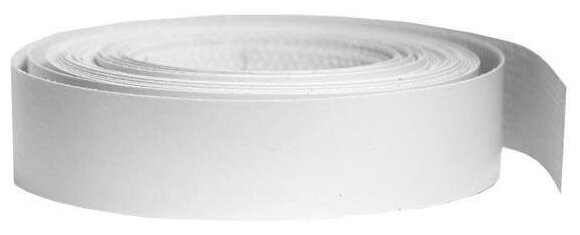 Кромочная лента 19 мм меламин с клеем белая (5 м)