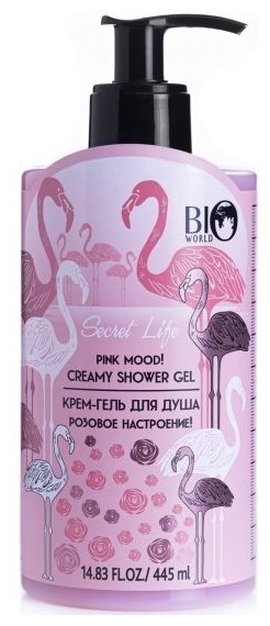 Крем-гель для душа Bio World Secret Life Розовое настроение, 445 мл