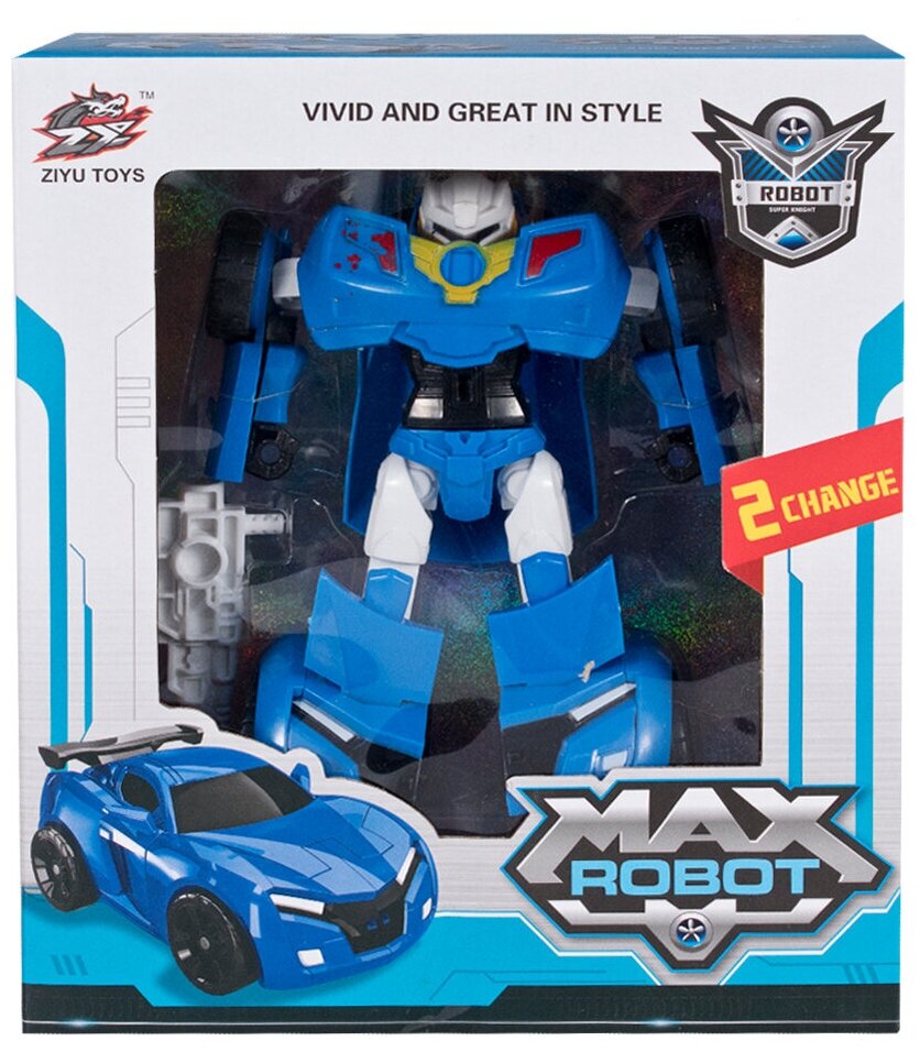 Робот-трансформер Maya Toys Спорткар, синий (L015-34) - фото №1