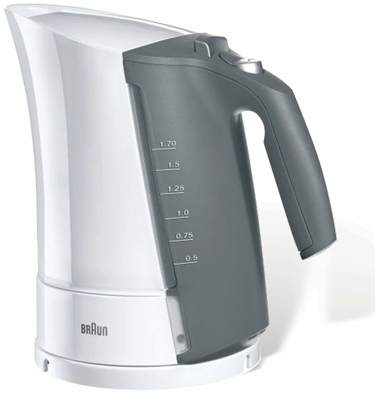 Чайник BRAUN WK-300, 1,7 л, 2200 Вт, закрытый нагревательный элемент, пластик, белый