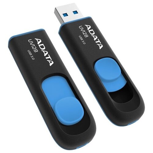 Флеш Диск A-Data 32Gb DashDrive UV128 AUV128-32G-RBE USB3.0 черный/синий