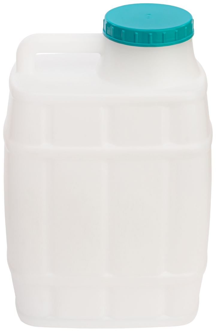 Канистра Бочонок 20 л, пищевой пластик, для транспортировки и хранения воды и других жидкостей, широкое горлышко, крышка, М971