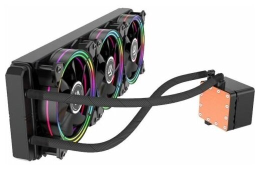 Система охлаждения жидкостная ALSEYE H360 LGA775/115X/1366/2011/2066/FM1/FM2/AM2/AM2+/AM3/AM3+/AM4 (3*120mm, 800-2000rpm, 18.3-45.2CFM, 13.5-35.2dBA)