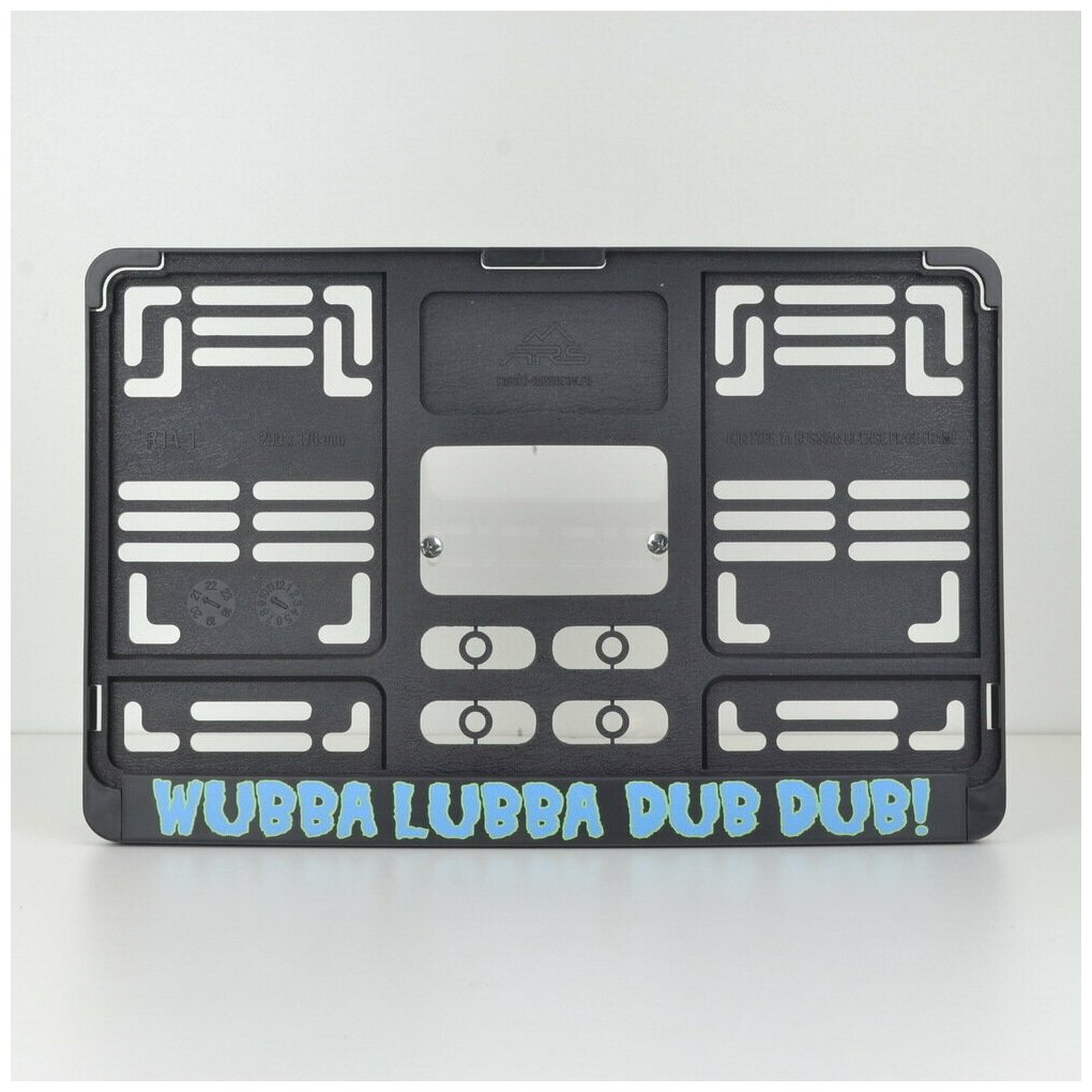 Wubba lubba dub dub. Рамка для квадратных госномеров 290x170. Рик и Морти (Rick & Morty). Для американских и японских автомобилей.